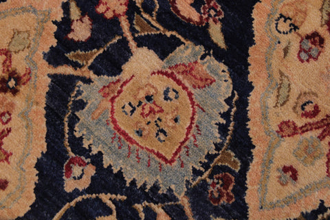 handmade Traditional Kirman Blue Red Hand Knotted RECTANGLE 100% WOOL area rug 9x12