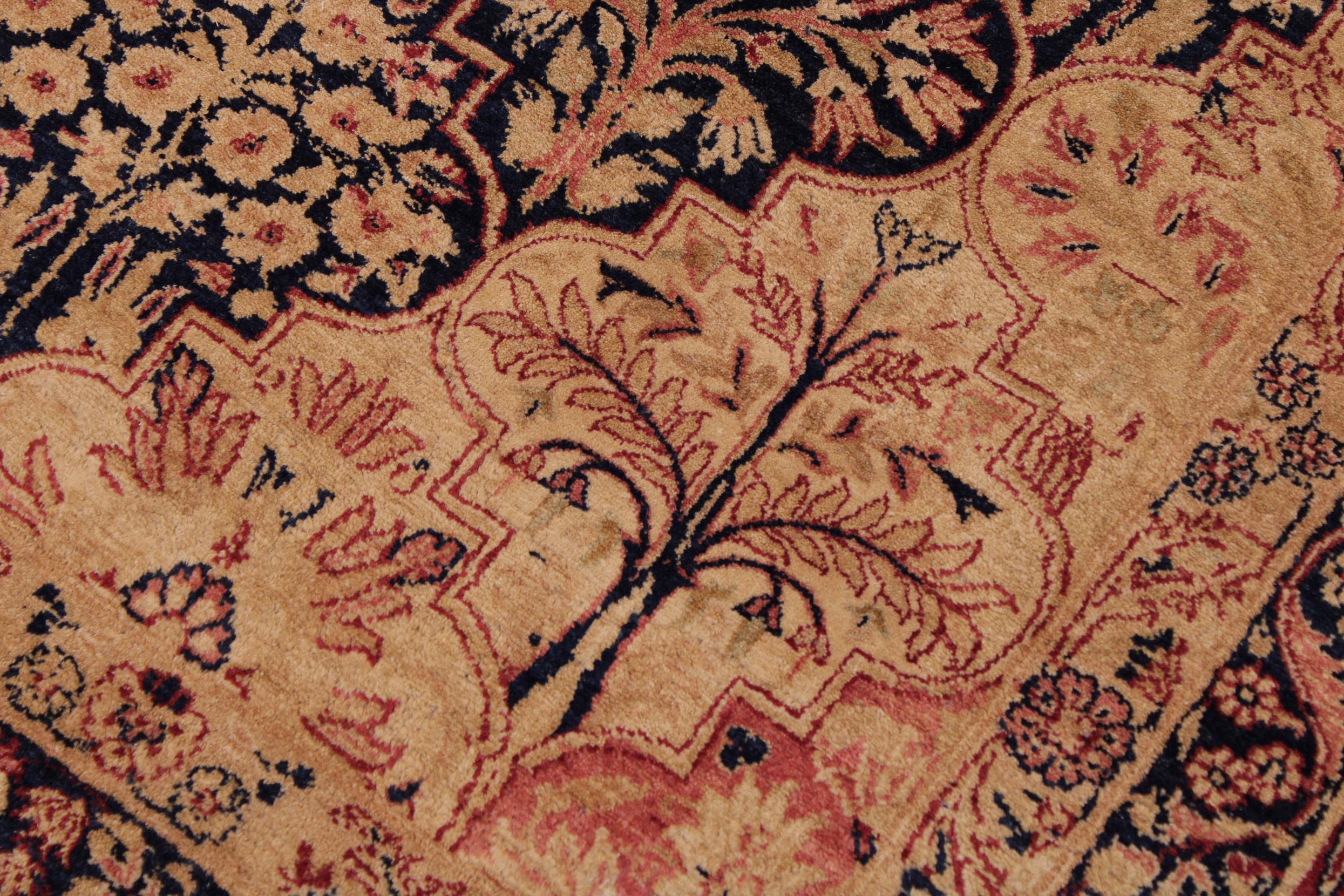 handmade Traditional Compartment Red Tan Hand Knotted RECTANGLE 100% WOOL area rug 9x12