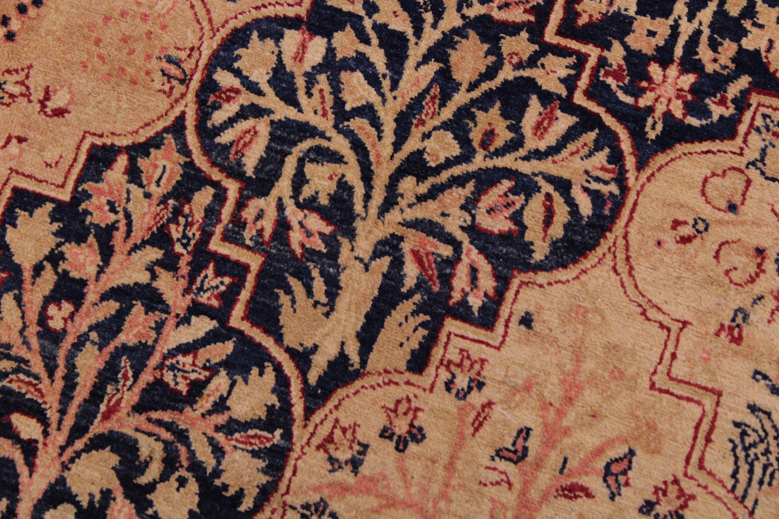 handmade Traditional Compartment Red Tan Hand Knotted RECTANGLE 100% WOOL area rug 9x12