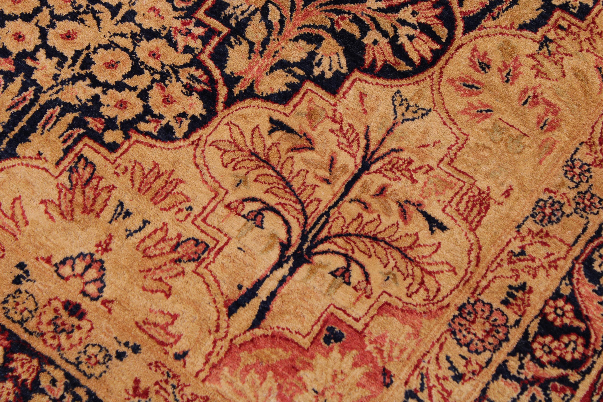 handmade Traditional Compartment Red Tan Hand Knotted RECTANGLE 100% WOOL area rug 9 x 12