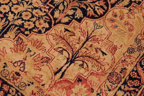 Vintage Persian Elliot Gold/Red Wool Rug - 9'0''X12'4''