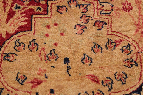 Vintage Persian Elliot Gold/Red Wool Rug - 9'0''X12'4''