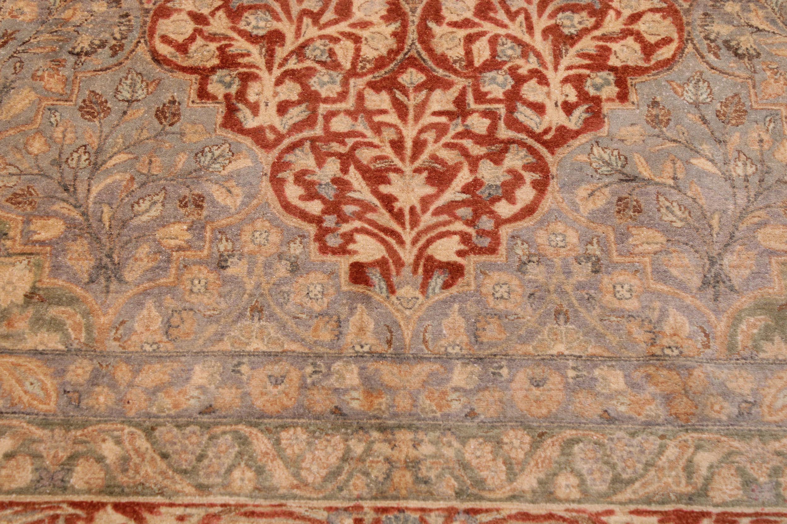 handmade Traditional Compartment Lt. Green Rust Hand Knotted RECTANGLE 100% WOOL area rug 9 x 12