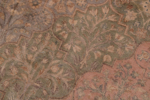 handmade Traditional Compartment Lt. Green Rust Hand Knotted RECTANGLE 100% WOOL area rug 9x12