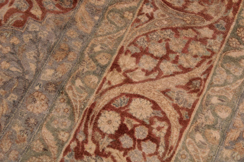 handmade Traditional Compartment Lt. Green Rust Hand Knotted RECTANGLE 100% WOOL area rug 9x12