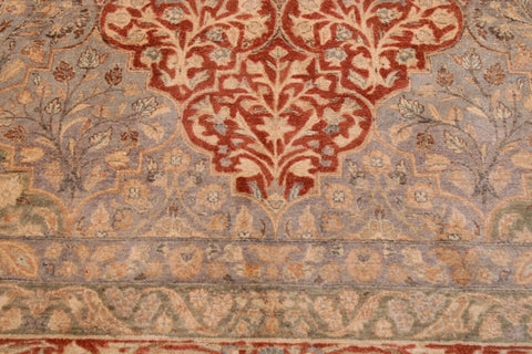 handmade Traditional Compartment Lt. Green Rust Hand Knotted RECTANGLE 100% WOOL area rug 9 x 12