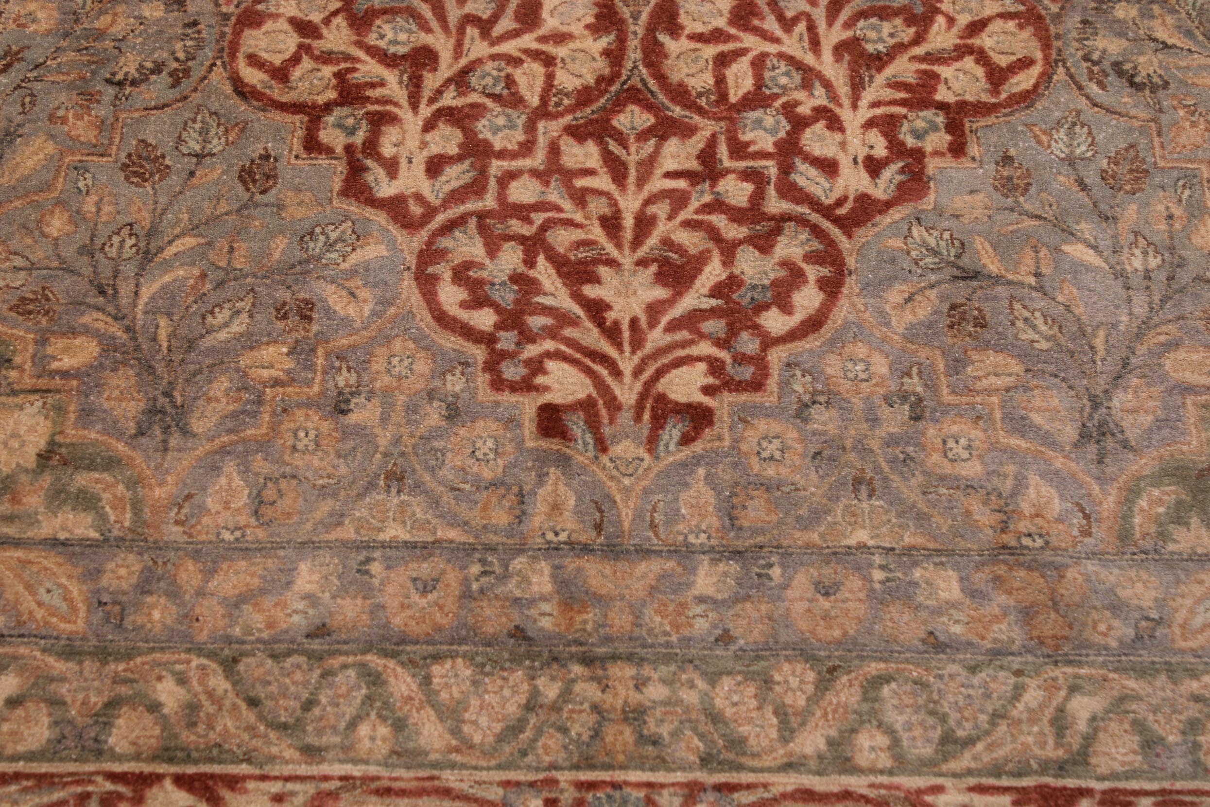 handmade Traditional Compartment Lt. Green Rust Hand Knotted RECTANGLE 100% WOOL area rug 9x12