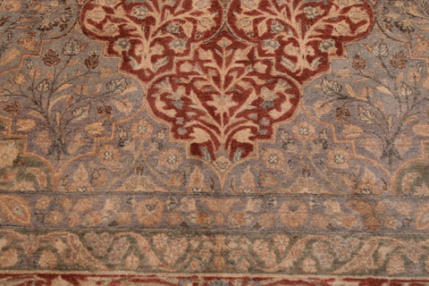handmade Traditional Compartment Lt. Green Rust Hand Knotted RECTANGLE 100% WOOL area rug 9x12