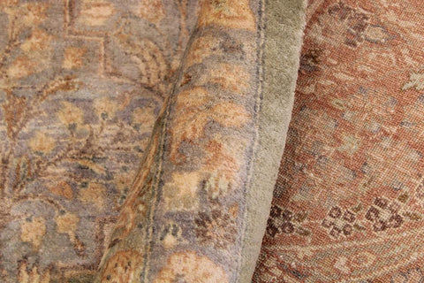 Antique Keenan Green/Rust Wool Rug - 9'3''X12'2''