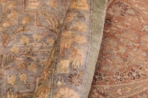 handmade Traditional Compartment Lt. Green Rust Hand Knotted RECTANGLE 100% WOOL area rug 9 x 12
