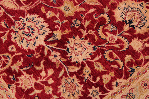 handmade Traditional Agra Red Blue Hand Knotted RECTANGLE 100% WOOL area rug 9 x 12