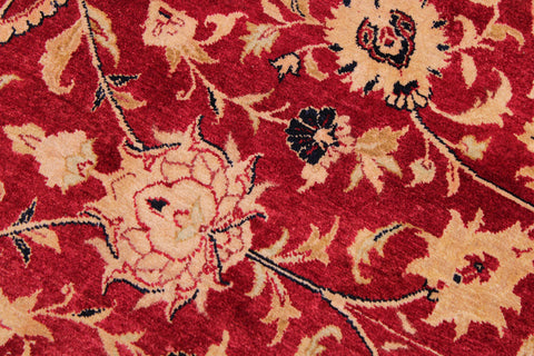 handmade Traditional Agra Red Blue Hand Knotted RECTANGLE 100% WOOL area rug 9 x 12