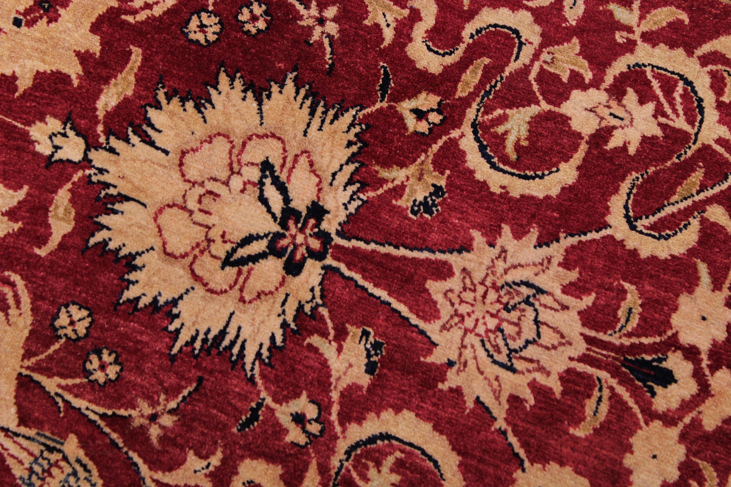handmade Traditional Agra Red Blue Hand Knotted RECTANGLE 100% WOOL area rug 9x12