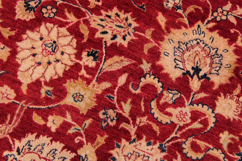handmade Traditional Agra Red Blue Hand Knotted RECTANGLE 100% WOOL area rug 9 x 12