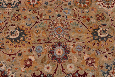 handmade Traditional Tabriz Lt. Gray Drk. Red Hand Knotted RECTANGLE 100% WOOL area rug 9 x 12