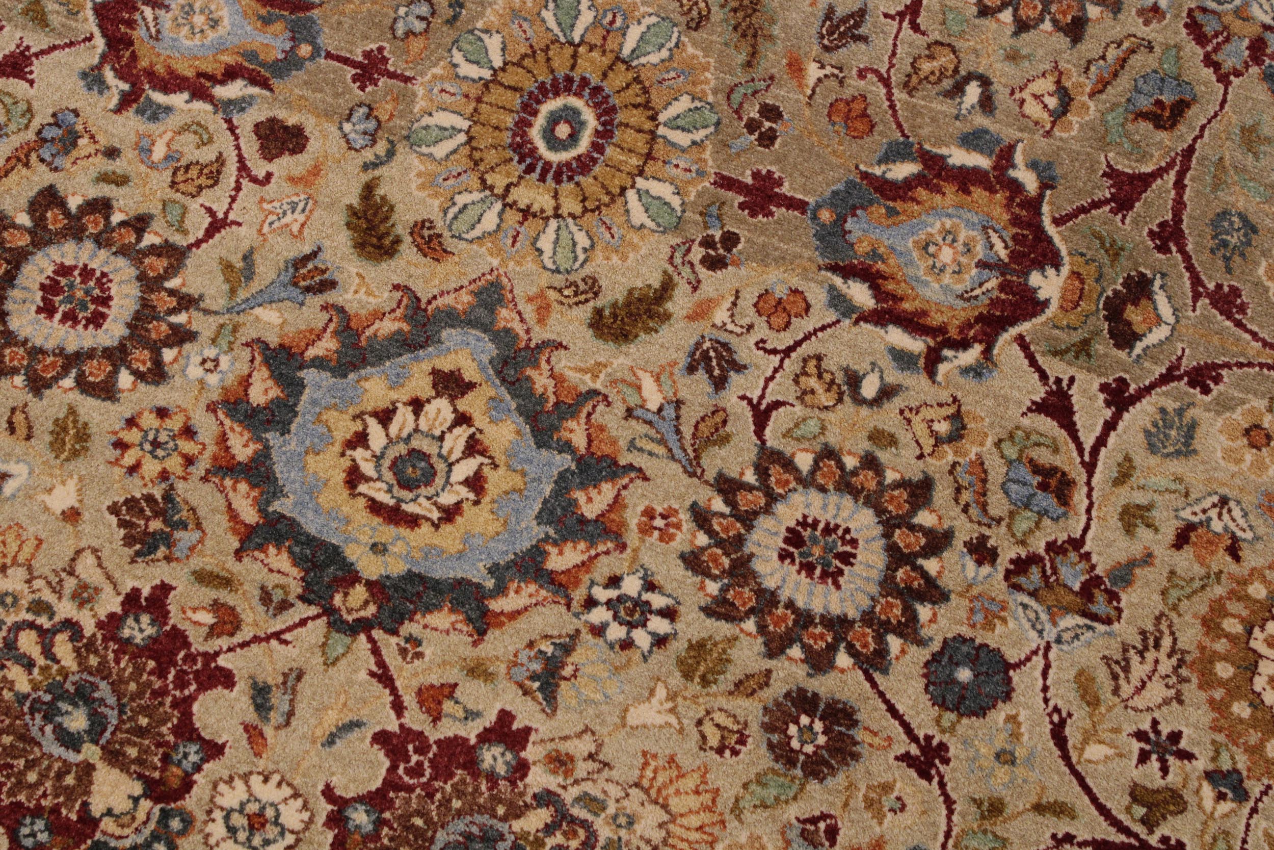 handmade Traditional Tabriz Lt. Gray Drk. Red Hand Knotted RECTANGLE 100% WOOL area rug 9 x 12