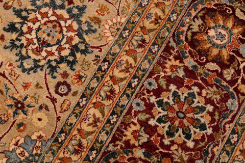 handmade Traditional Tabriz Lt. Gray Drk. Red Hand Knotted RECTANGLE 100% WOOL area rug 9 x 12