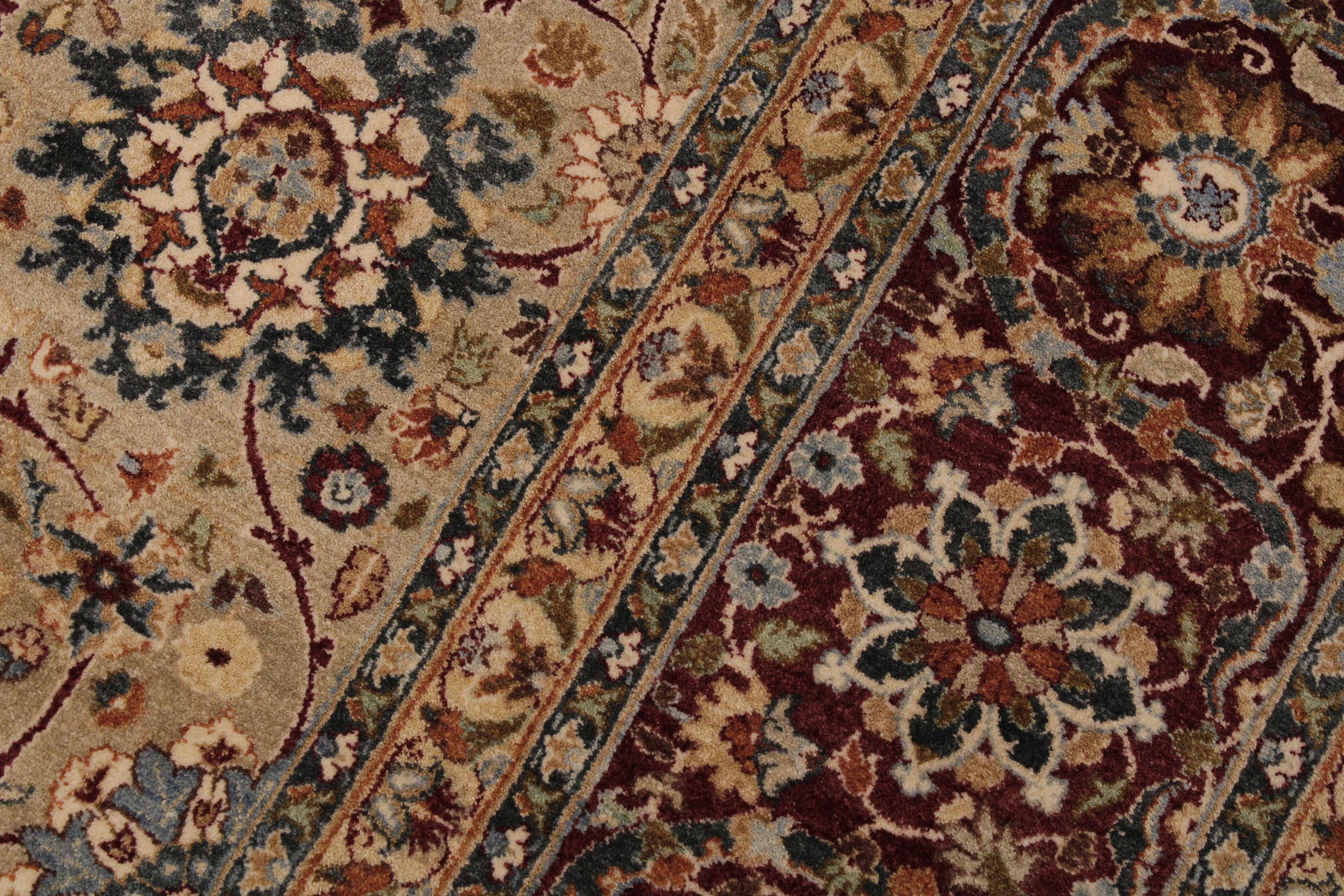 handmade Traditional Tabriz Lt. Gray Drk. Red Hand Knotted RECTANGLE 100% WOOL area rug 9x12