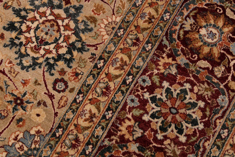handmade Traditional Tabriz Lt. Gray Drk. Red Hand Knotted RECTANGLE 100% WOOL area rug 9x12
