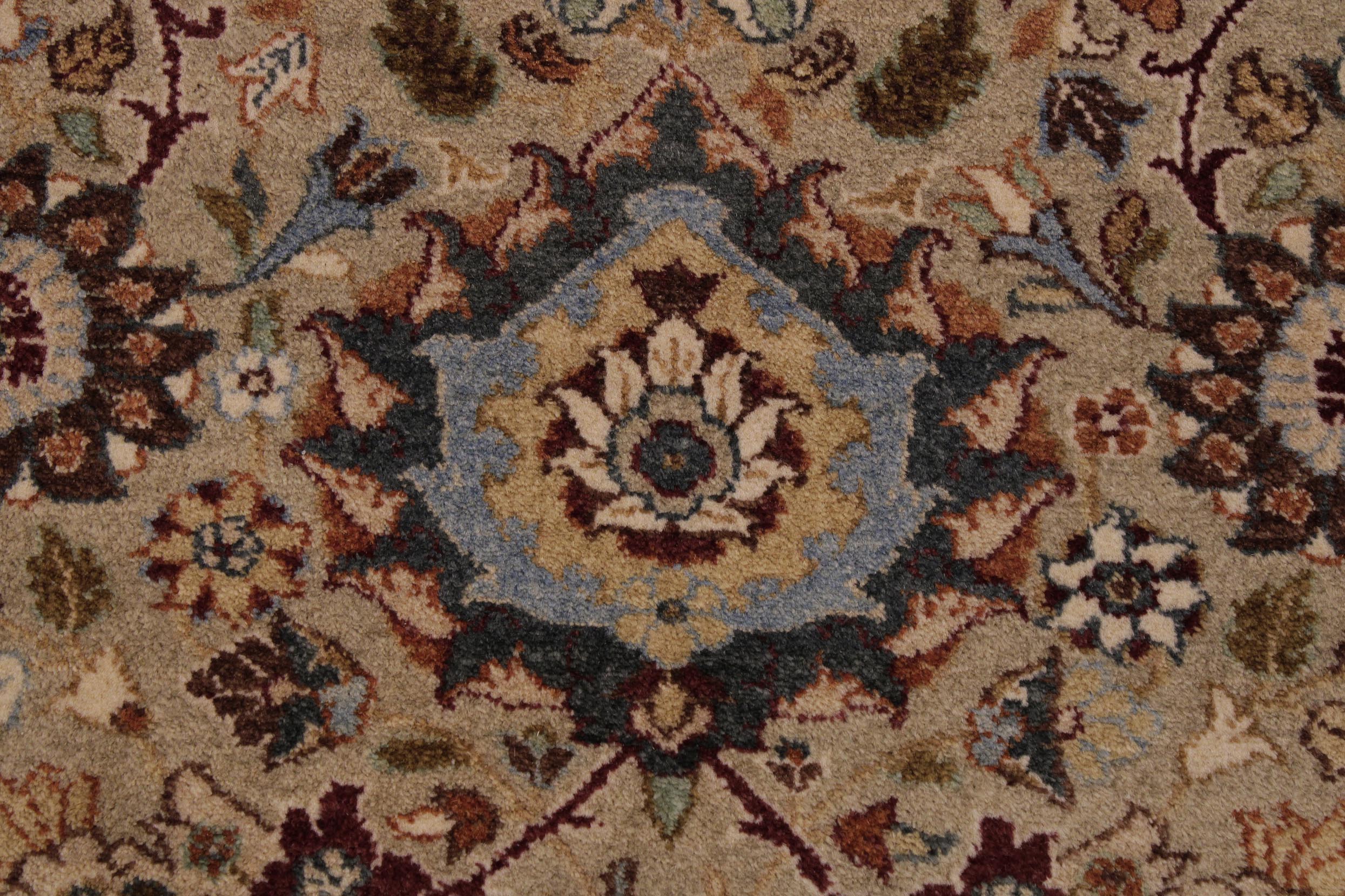 handmade Traditional Tabriz Lt. Gray Drk. Red Hand Knotted RECTANGLE 100% WOOL area rug 9x12