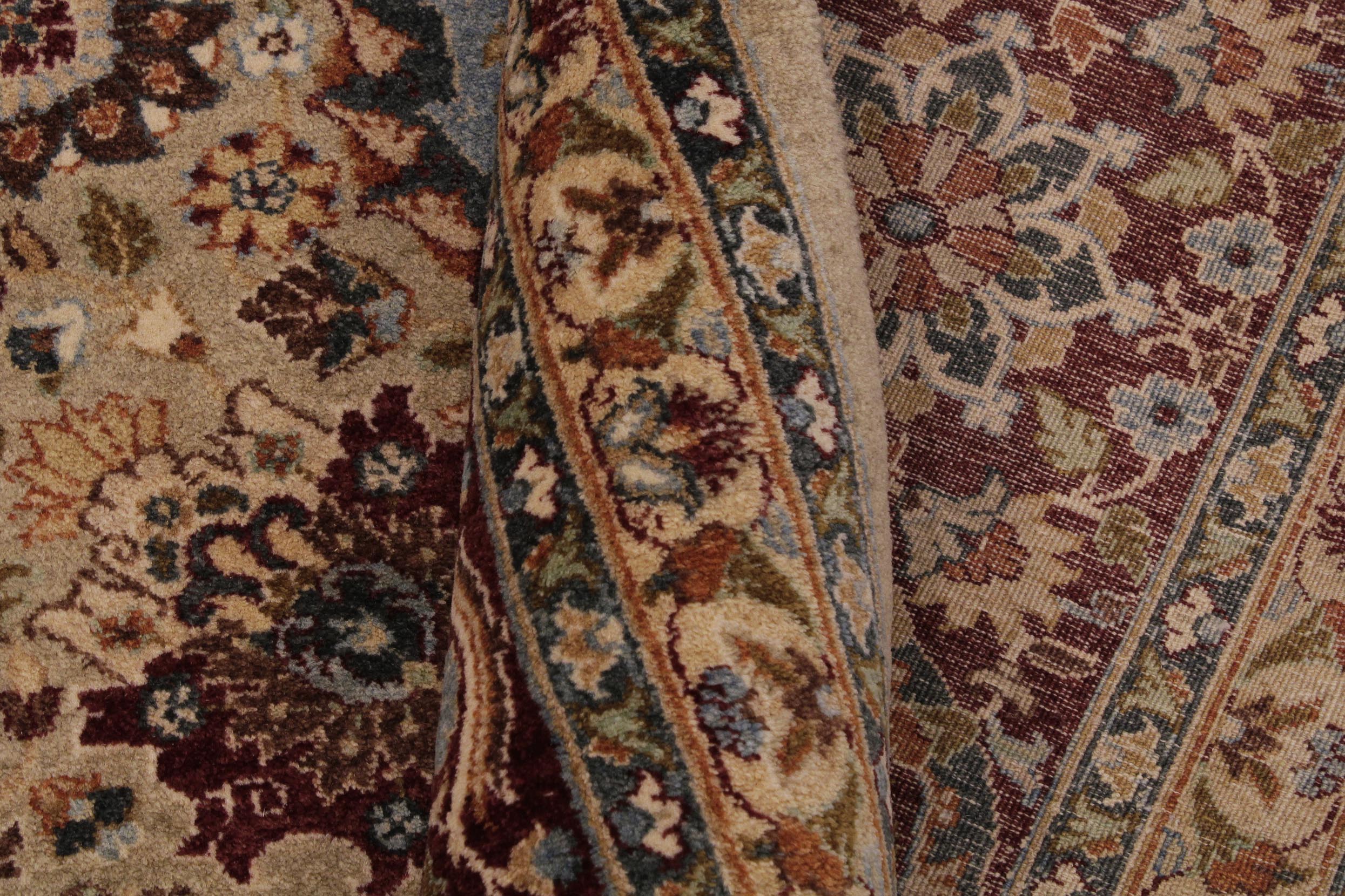 handmade Traditional Tabriz Lt. Gray Drk. Red Hand Knotted RECTANGLE 100% WOOL area rug 9x12