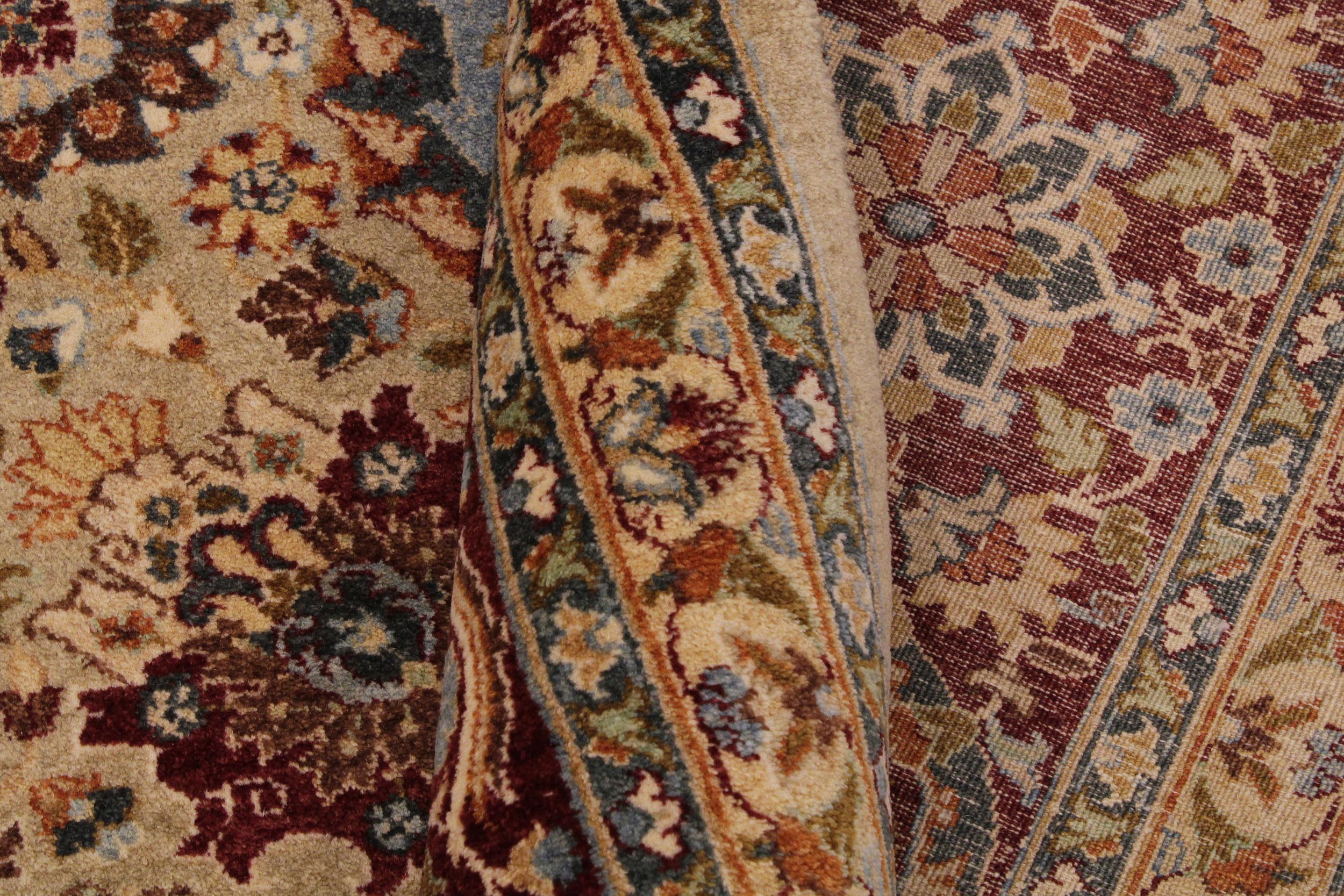 handmade Traditional Tabriz Lt. Gray Drk. Red Hand Knotted RECTANGLE 100% WOOL area rug 9 x 12