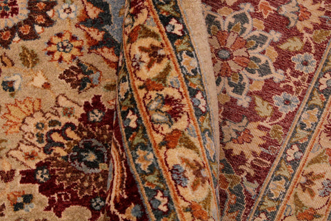 handmade Traditional Tabriz Lt. Gray Drk. Red Hand Knotted RECTANGLE 100% WOOL area rug 9 x 12