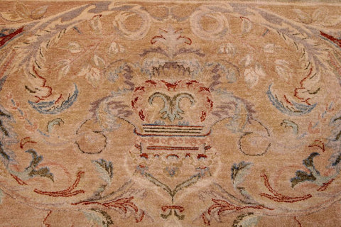 Vintage Firdous Watson Green/Tan Wool Rug - 9'2''X12'8''