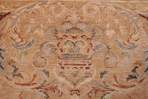 handmade Traditional Firdous Lt. Green Tan Hand Knotted RECTANGLE 100% WOOL area rug 9 x 13