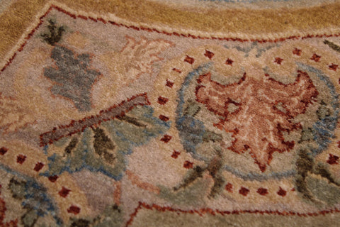 handmade Traditional Firdous Lt. Green Tan Hand Knotted RECTANGLE 100% WOOL area rug 9x13