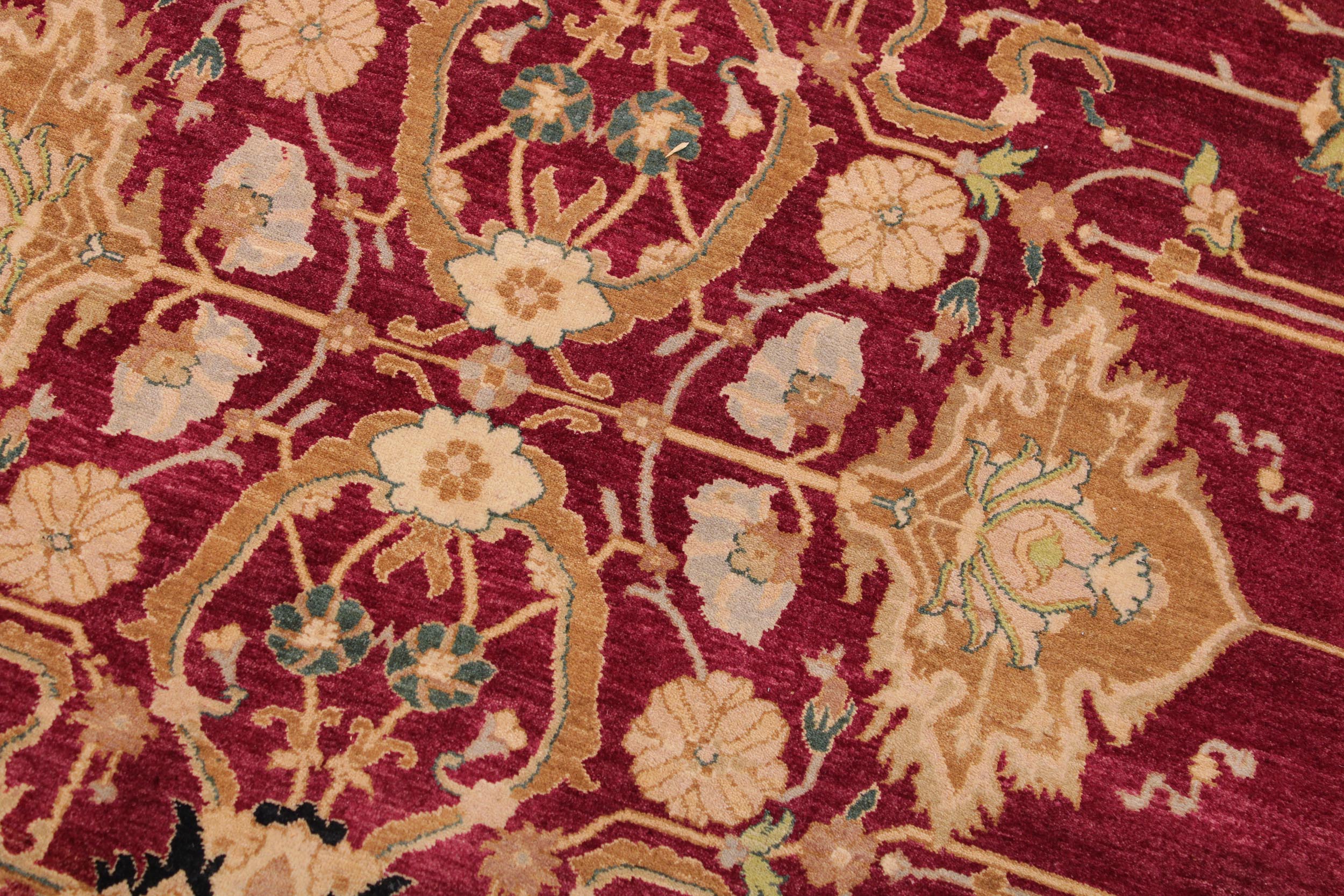 handmade Traditional Sina Red Black Hand Knotted RECTANGLE 100% WOOL area rug 9 x 12