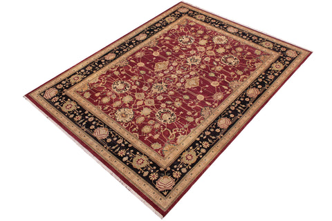 handmade Traditional Sina Red Black Hand Knotted RECTANGLE 100% WOOL area rug 9x12