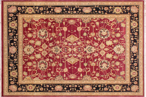 handmade Traditional Sina Red Black Hand Knotted RECTANGLE 100% WOOL area rug 9 x 12