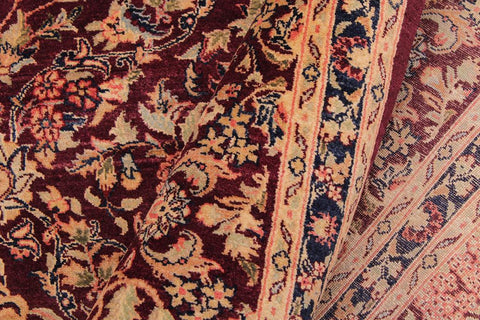 Semi-Antique Megan Aubergine/Aubergine Wool Rug - 9'1''X11'10''