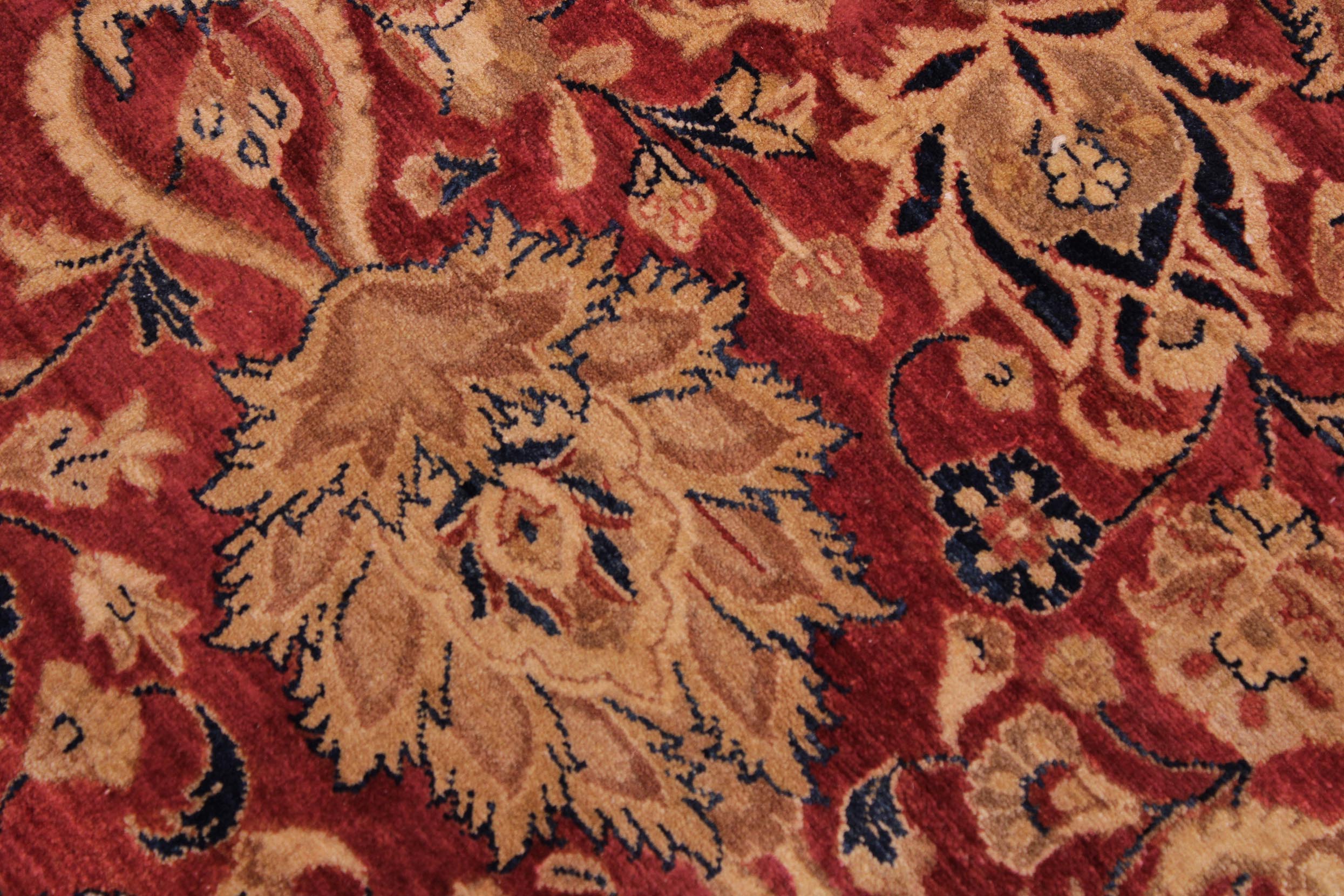 handmade Traditional Kashan Red Blue Hand Knotted RECTANGLE 100% WOOL area rug 9x12
