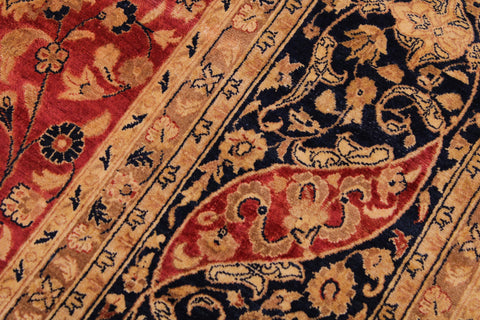 handmade Traditional Kashan Red Blue Hand Knotted RECTANGLE 100% WOOL area rug 9 x 12
