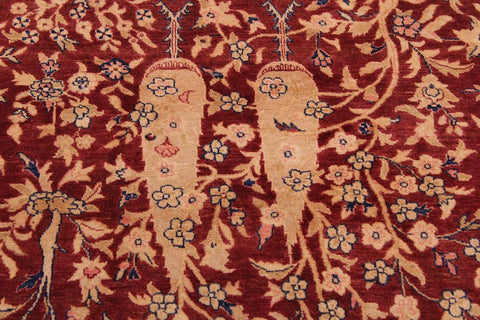 Vintage Kashan Julianna Drk. Red/Blue Wool Rug - 9'2''X11'11''