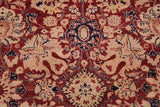 Antique Agra Khalil Red/Blue Wool Rug - 9'3'' x 12'5''