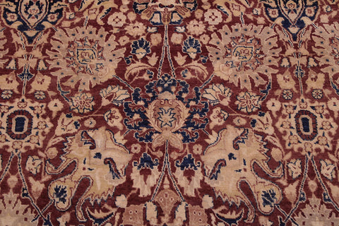 handmade Transitional Agra Red Blue Hand Knotted RECTANGLE 100% WOOL area rug 9x12