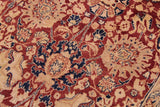 Antique Agra Khalil Red/Blue Wool Rug - 9'3'' x 12'5''