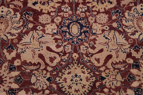 handmade Transitional Agra Red Blue Hand Knotted RECTANGLE 100% WOOL area rug 9x12