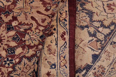 handmade Transitional Agra Red Blue Hand Knotted RECTANGLE 100% WOOL area rug 9 x 12