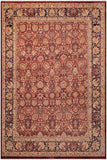 Antique Agra Khalil Red/Blue Wool Rug - 9'3'' x 12'5''