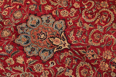 Semi-Antique Agra Baylee Red/Blue Wool Rug - 9'2''X11'11''