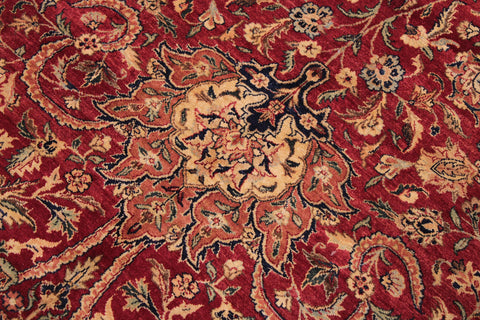 handmade Traditional Agra Red Lt. Blue Hand Knotted RECTANGLE 100% WOOL area rug 9 x 12