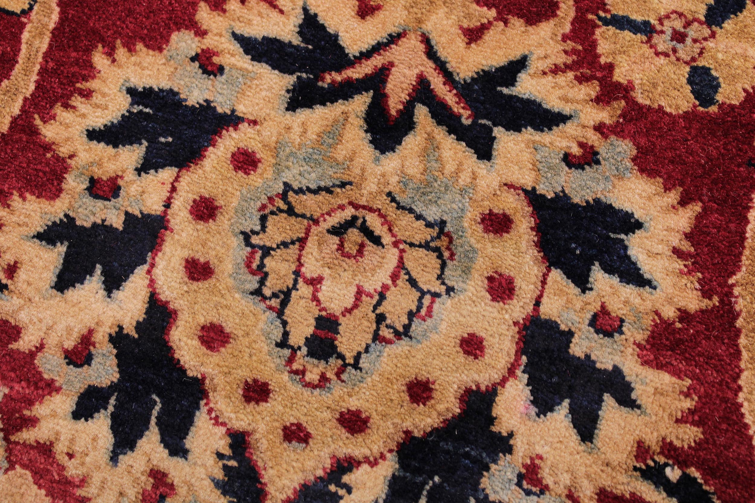 handmade Traditional Mahal Red Blue  RECTANGLE 100% WOOL area rug 9 x 12