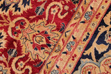 Vintage Persian Mahal Noah Red/Blue Wool Rug - 9'2'' x 12'0''