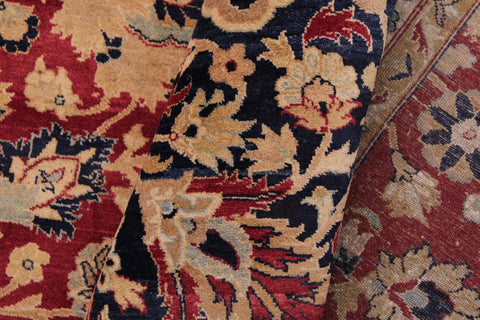handmade Traditional Mahal Red Blue  RECTANGLE 100% WOOL area rug 9 x 12