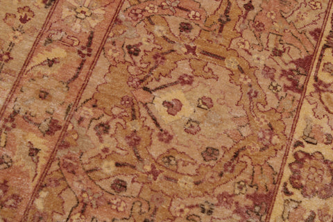 handmade Traditional Sarook Lt. Tan Tan Hand Knotted RECTANGLE 100% WOOL area rug 9' x 12'