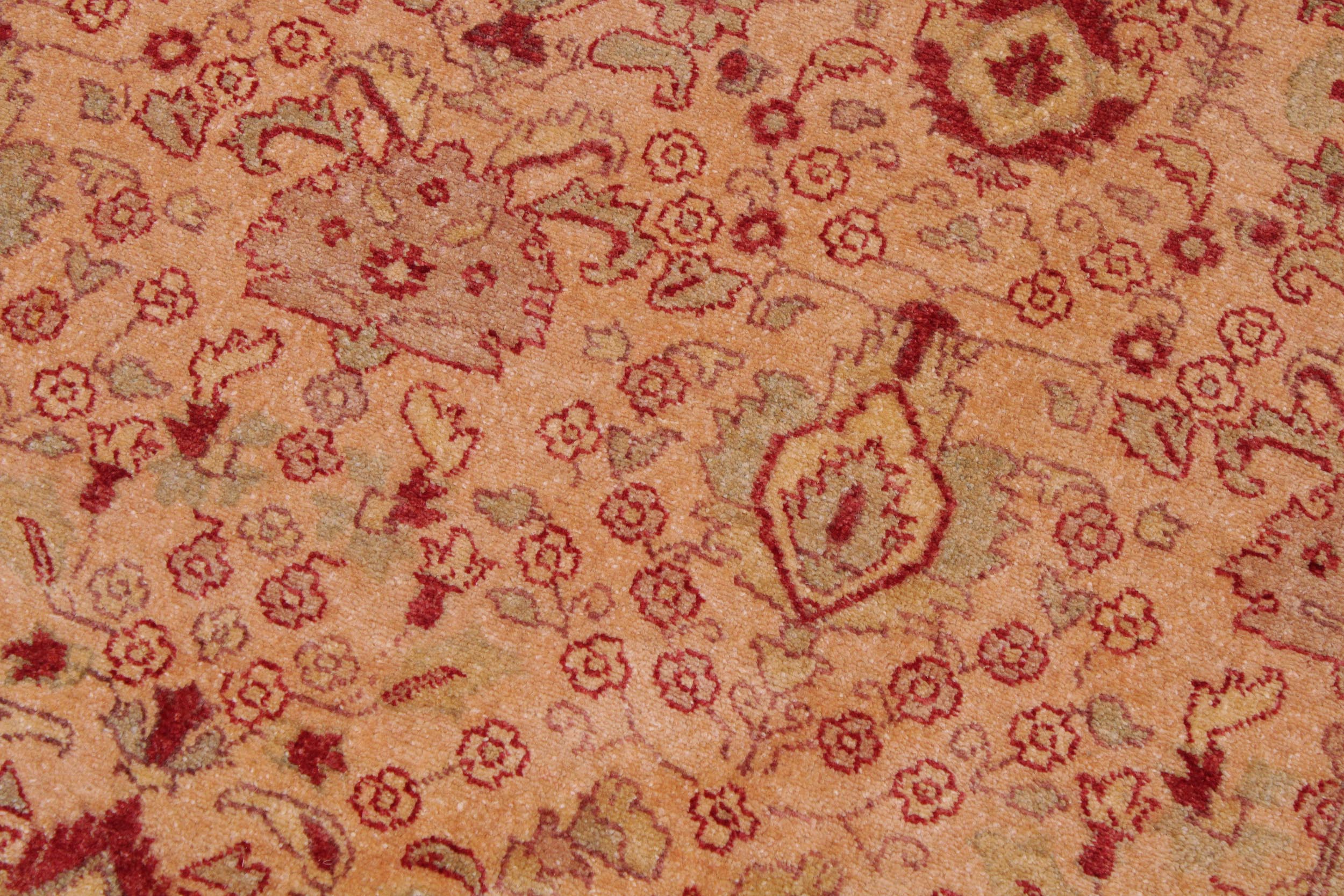 handmade Transitional  Tan Gold Hand Knotted RECTANGLE 100% WOOL area rug 9' x 12'